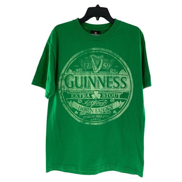 Guinness Extra Stout T-Shirt Mens L Short Sleeve Graphic Spell Out Pullover Tee - Picture 5 of 6